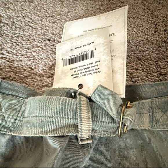 Magnolia Pearl Cotton Twill Joni Trouser Button Waist Cinch Back OS NWT - Picture 3 of 10